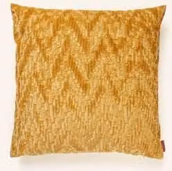 Missoni Home Dekoracyjna Poduszka Fossile w kolorze złoto-żółtym z wypełnieniem puchowym, W x S: 40 x 40 cm
