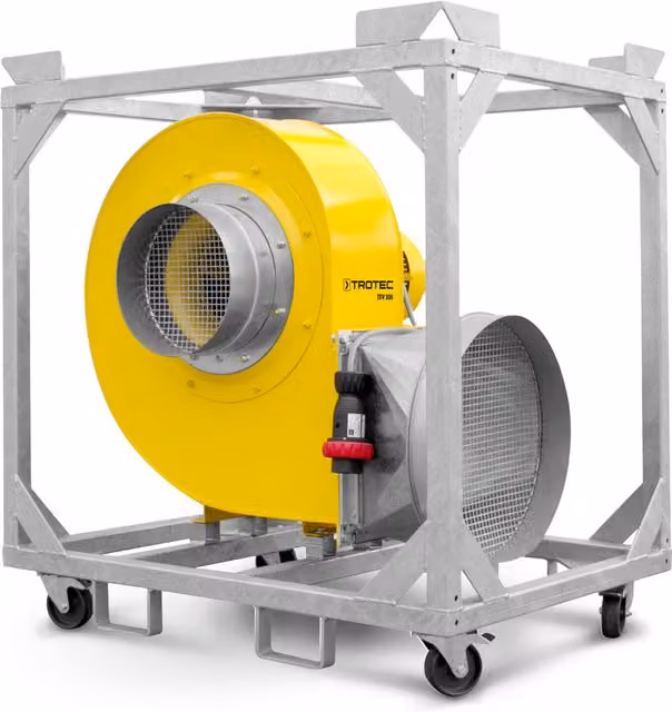 Wentylator promieniowy Trotec TFV 300, żółty, metalowy, podłogowy
