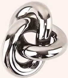 Figurka dekoracyjna Cooee Design Knot Table Small w kolorze srebrnym o abstrakcyjnym kształcie