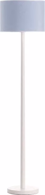 Lampa podłogowa Blue Happiness Yellowtipi w kolorze niebieskim z drewnianą podstawą i materiałowym abażurem, Wysokość: 148.5 cm