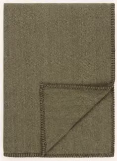 Pled Marc O'polo Senne w kolorze zielonym o wzorze chevron, wymiary: 200 x 150 cm