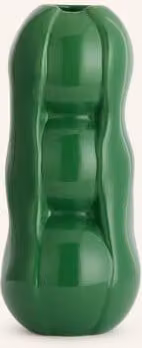 Ceramiczny wazon Fluid Market Peas w kolorze zielonym o organicznym kształcie