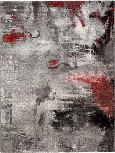 Dywan Horizon abstrakcyjny nowoczesny czerwony wielokolorowy 160 x 230 cm