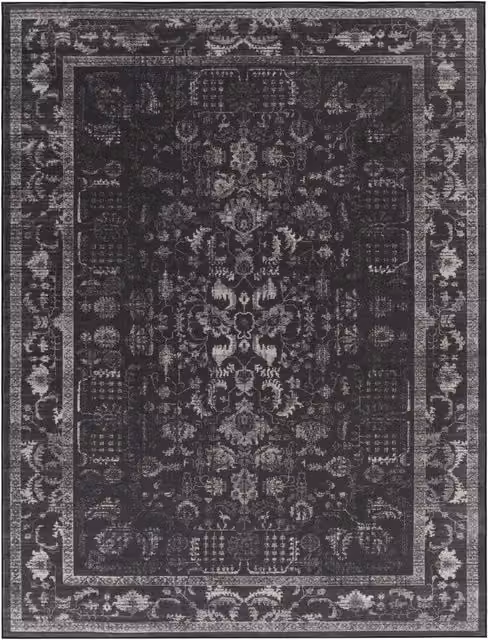 Dywan Sami antracyt vintage, nadający się do prania, antypoślizgowy, Szerokość: 120 cm, Długość: 160 cm