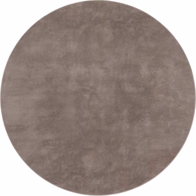 Okrągły puszysty dywan Solina beige o średnicy 80 cm