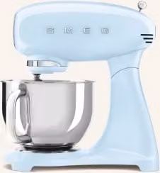 Robot kuchenny Smeg SMF05 w kolorze niebieskim ze stalowymi elementami