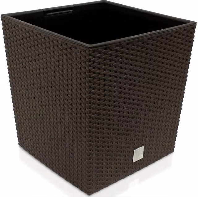 Zestaw 2 doniczek Umbra Rato Low w kolorach antracytowym i brązowym, W x S x G: 32 x 32 x 33 cm