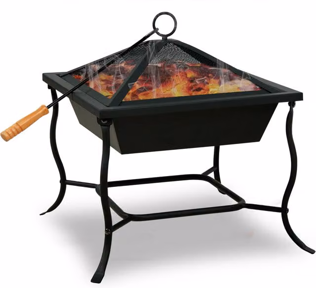 Czarna misa paleniskowa Gardebruk z metalu S/G/W: 45 x 45 x 45 cm