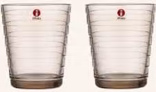 Zestaw 2 szklanek do wody Iittala Aino Aalto w kolorze beige