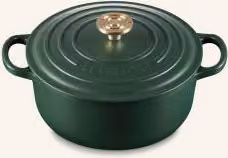 Brytfanna Le Creuset Signature wykonana z emaliowanego żeliwa w kolorze zielonym