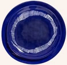 Zestaw 2 talerzy deserowych Serax Feast w kolorze niebieskim, ceramiczne