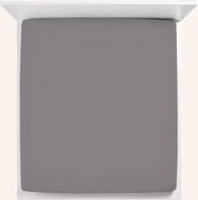 Prześcieradło z gumką Formesse Bella Gracia, bawełniane, kolor szary, W x S x G: 175 x 90 x 1 cm