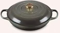 Garnek emaliowany Le Creuset Gourmet Signature z żeliwa, kolor zielony i szary, pojemność 30 l