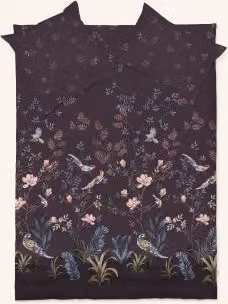 Poszewka na kołdrę Schlossberg Gaia lila, bawełna mako sateen, wzór kwiatowy, W x S x G: 135 x 200 cm