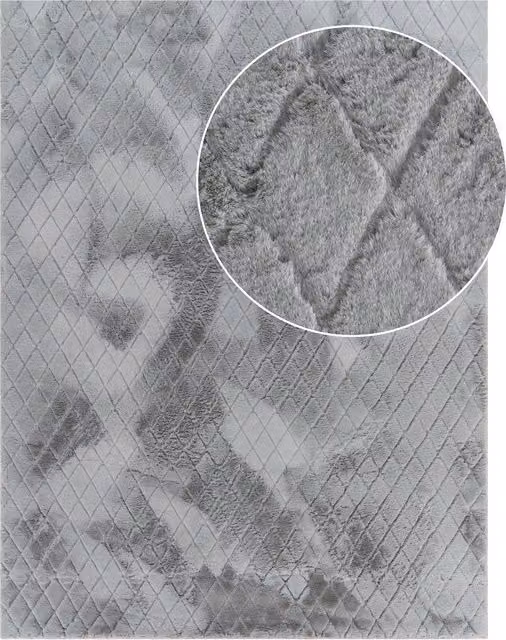 Dywanik futrzany Arnia Diamonds szary W x S: 22 x 160 cm