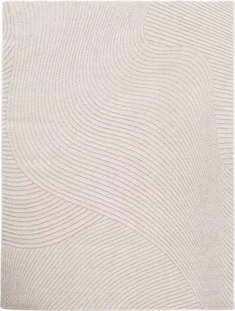 Nowoczesny dywan Aurora w kolorze beżowym o wzorze geometrycznym, Szerokość: 120 cm, Długość: 160 cm