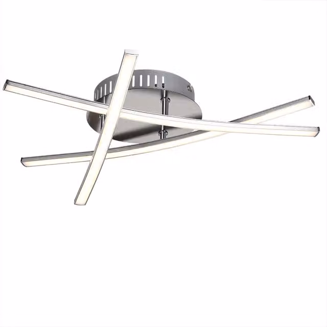 Lampa sufitowa LED Monzana wisząca, obrotowa, kolor srebrny i biały, światło ciepłe białe