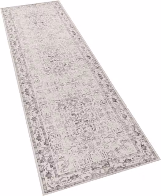 Dywan Sami szary vintage orientalny, można prać, antypoślizgowy, W x S: 80 x 300 cm