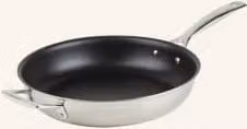 Patelnia Le Creuset 3-Ply ze stali nierdzewnej, kolor srebrny i czarny, nieprzywierająca, średnica 28 cm