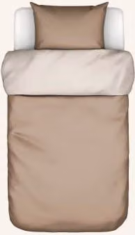 Pościel Marc O'polo Erla w kolorze beżowym, bawełniana perkale, zestaw z poszewką 80x80 cm