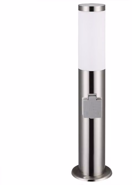 Lampa ogrodowa Dahlia monzana z czujnikiem ruchu, srebrna, stal nierdzewna i tworzywo, IP44, E27