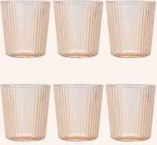 Zestaw 6 szklanek typu tumbler Paveau Bells w kolorze brązowym z pomarańczowymi paskami