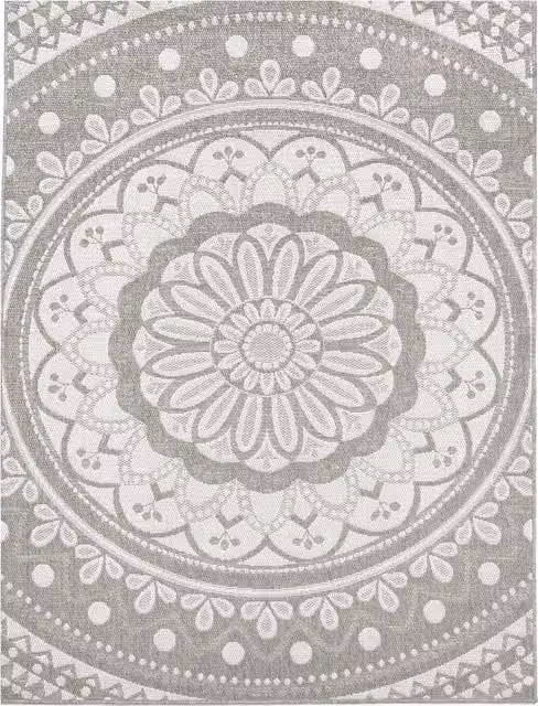 Dywan wewnętrzny i zewnętrzny Breezy szary W x S: 200 x 280 cm