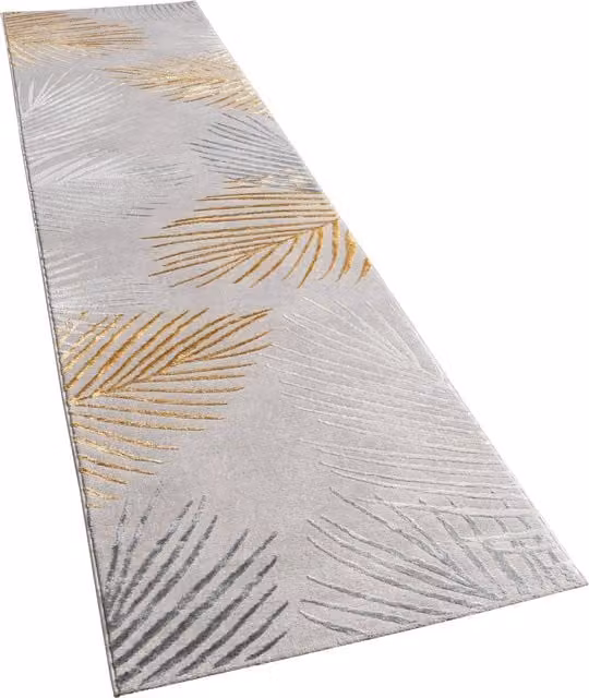Dywan Tiana żółty o wzorze kwiatowym w stylu boho Szerokość: 80 cm, Długość: 300 cm