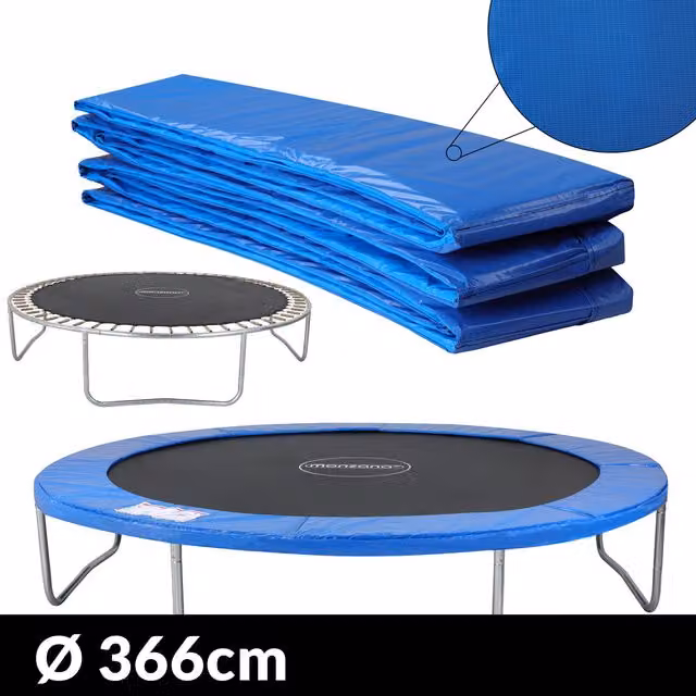 Niebieska osłona na sprężyny trampoliny monzana® z PVC o średnicy 366 cm