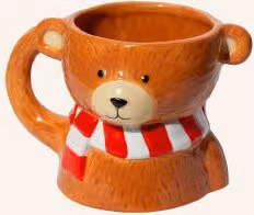 Kubek ceramiczny z uchem Doiy Teddy w kolorze brązowym