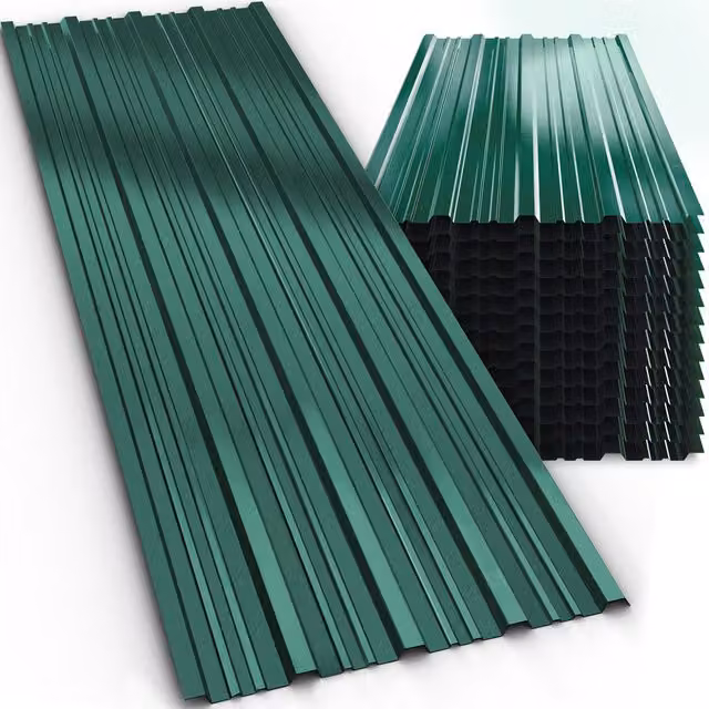 Zestaw 14 sztuk blachy trapezoidalnej Gardebruk, kolor zielony, stal ocynkowana, Szerokość: 110 cm, Głębokość: 46 cm, Powierzchnia: 7 m²