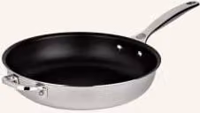 Patelnia Le Creuset 3-Ply Plus srebrna z powłoką nieprzywierającą, stal nierdzewna i aluminium, 28 cm