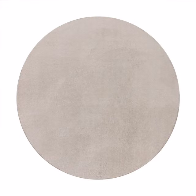 Puszysty dywan Solina beżowy okrągły Średnica: 80 cm