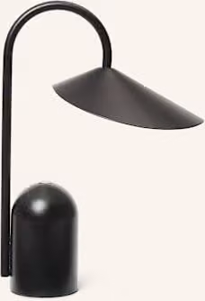 Lampa stołowa Ferm Living Arum w kolorze czarnym, akumulatorowa, LED, z funkcją ściemniania i sterowaniem dotykowym