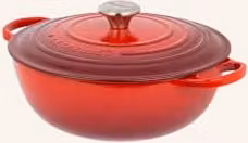 Garnek emaliowany Le Creuset La Marmite Signature czerwony, żeliwo emaliowane, średnica 26 cm