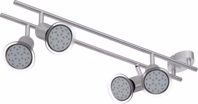 Lampa sufitowa Monzana Amaryllis 4-punktowa, srebrna, regulowana, LED GU10