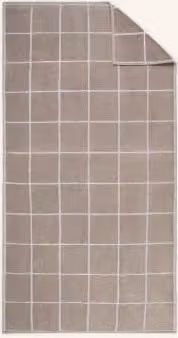 Ręcznik kąpielowy Ross w kolorze szarym, bawełniany, wzór w kratkę, W x S: 140 x 70 cm