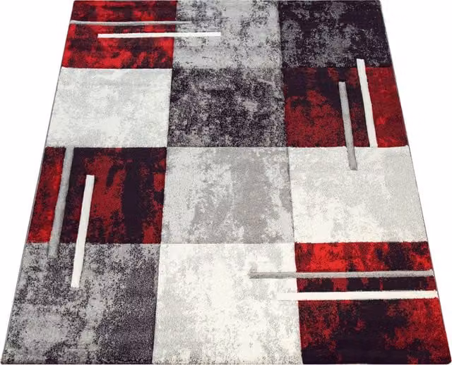 Nowoczesny dywan Diamona czerwony S/G/W: 80 x 300 cm
