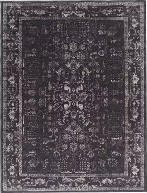 Dywan Sami antracyt vintage orientalny, nadający się do prania, 160 x 220 cm