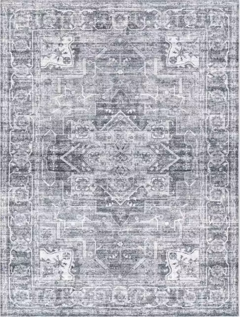 Dywan orientalny Cambria szary i beżowy, nadający się do prania, antypoślizgowy, W x S: 120 x 160 cm