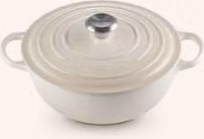 Brytfanna Le Creuset Signature wykonana z żeliwa emaliowanego, kolor biały