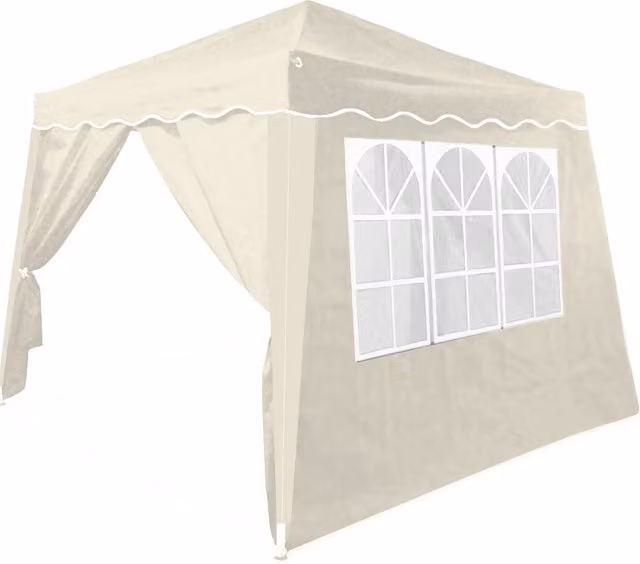 Składany pawilon Capri Casaria Beige 3x3m z 4 ścianami bocznymi i oknami