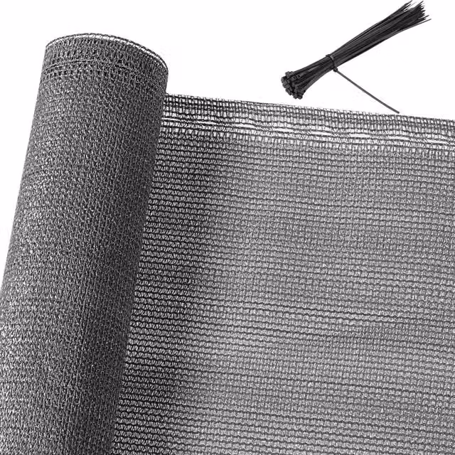Półprzezroczysta osłona balkonowa Detex® z tworzywa HDPE, kolor antracyt, W: 120 cm, D: 10 m