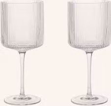 Zestaw 2 kieliszków do wina Ferm Living Ripple w kolorze transparentnym