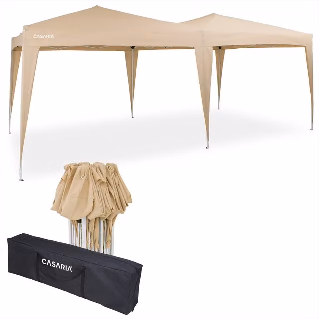 Składana altana ogrodowa Deuba beżowa W x S x G: 300 x 300 x 210 cm z ochroną UV 50+