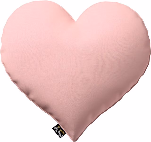 Poduszka w kształcie serca Heart of Love Yellowtipi, kolor różowy, materiał welurowy plush