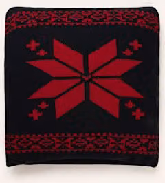 Poduszka dekoracyjna Ralph Lauren Home Everett czarna z motywem gwiazd, bawełniana, 50 x 50 x 50 cm