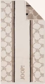 Ręcznik kąpielowy Joop! beige w paski, bawełniany frotte