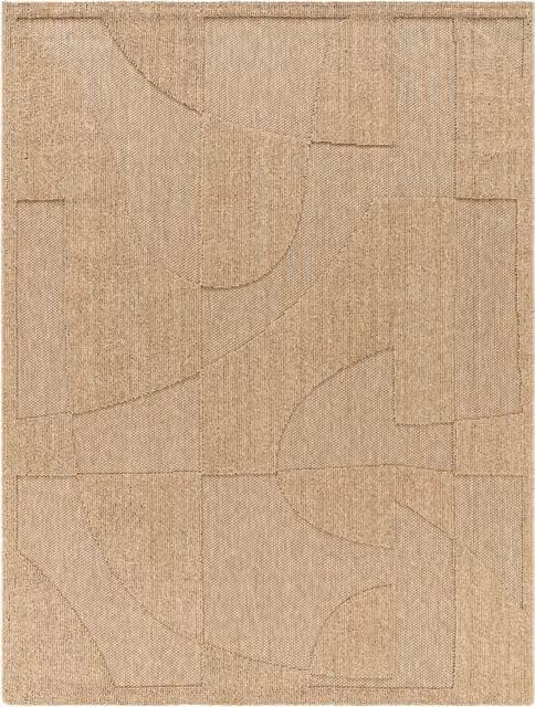 Dywan Bali beżowy do wnętrz i ogrodów, wzór geometryczny boho, materiał wiskoza i juta, Szerokość: 160 cm, Długość: 220 cm