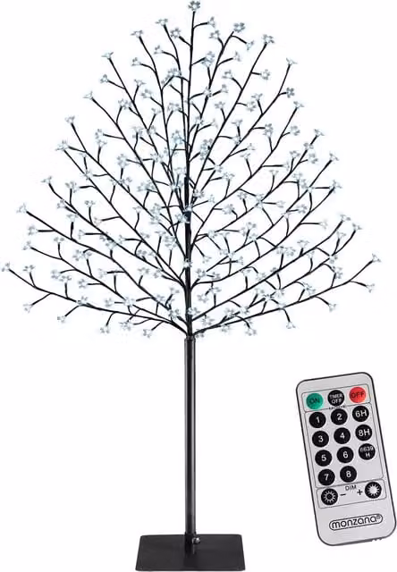 Drzewko ozdobne Monzana z 200 diodami LED w kolorze zimnej bieli, wysokość: 180 cm